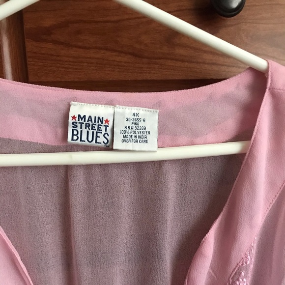 Plus size Sheer pink lace tunic - Picture 3 of 4